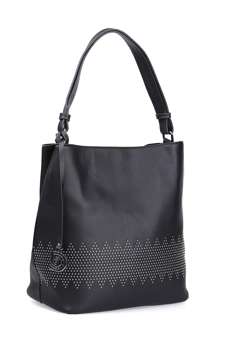 Kadın Siyah Suni Deri Omuz Çantası
