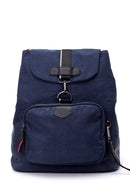 Kadın Lacivert Suni Deri Sırt Çantası | Derimod