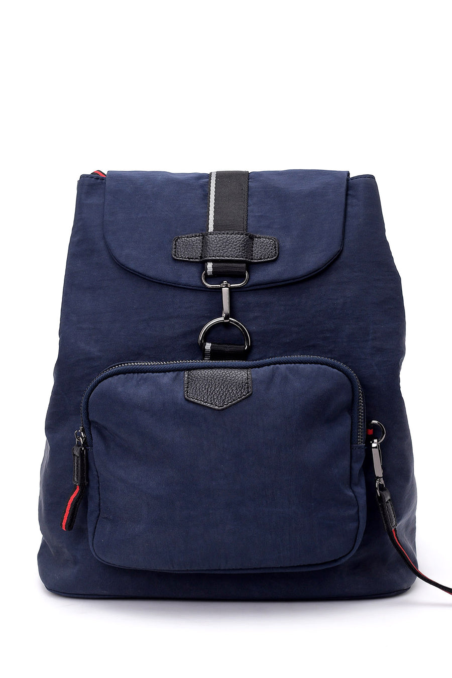Women's Navy Blue Synthetic Leather Backpack 17WBD25376F | Derimod