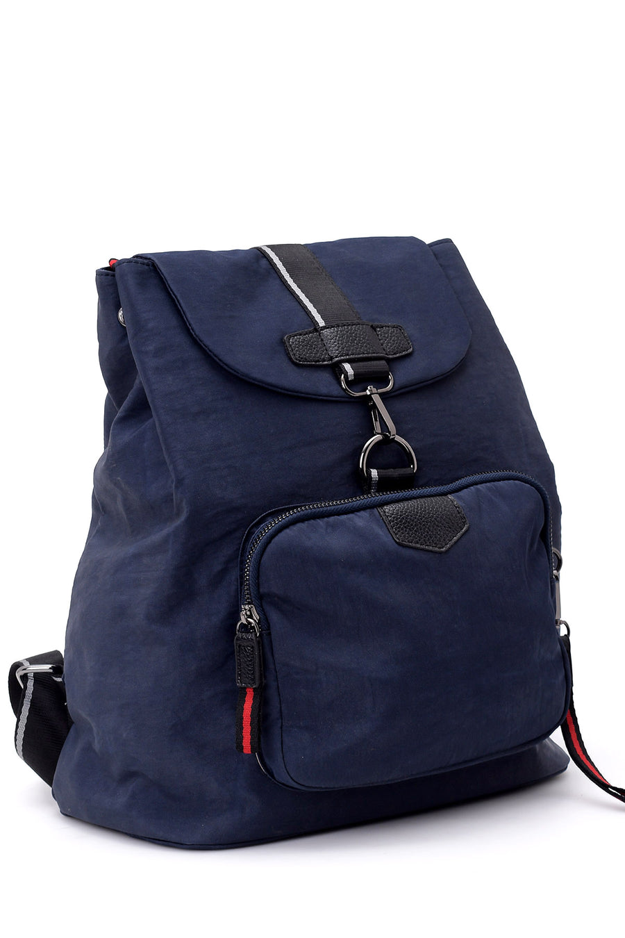 Women's Navy Blue Synthetic Leather Backpack