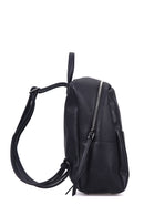 Women's Black Synthetic Leather Backpack | Derimod