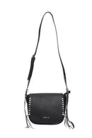 Women's Black Synthetic Leather Crossbody Bag | Derimod