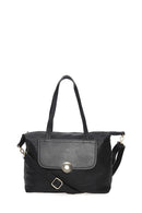 Women's Black Synthetic Leather Shoulder Bag | Derimod