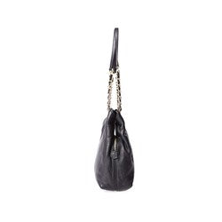Women's Leather Shoulder Bag with Chain Handle
