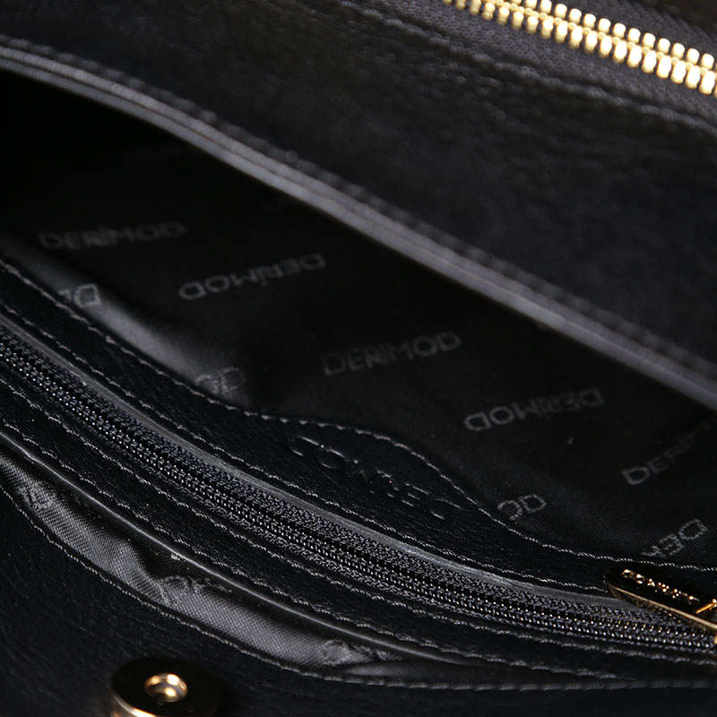 Women's Leather Shoulder Bag with Chain Handle