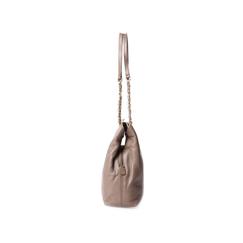 Mink Women's Leather Shoulder Bag with Chain Handle
