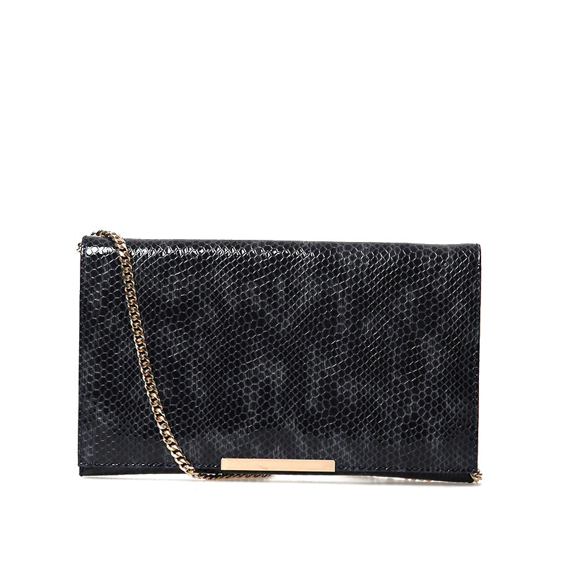 Navy Blue Patent Leather Women's Portfolio 17WBD293516 | Derimod