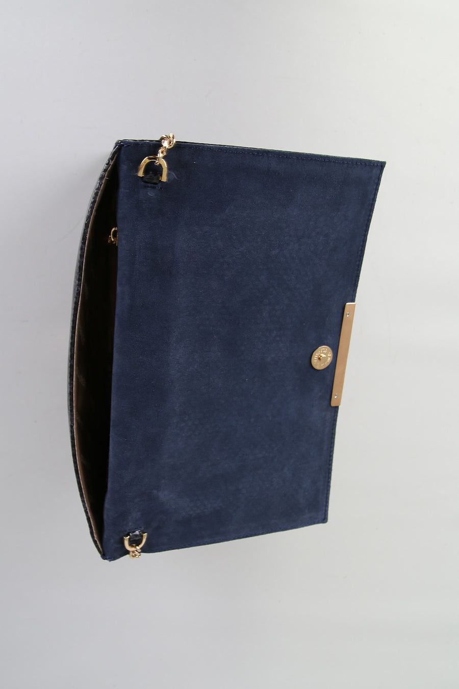 Navy Blue Patent Leather Women's Portfolio