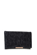 Navy Blue Patent Leather Women's Portfolio | Derimod