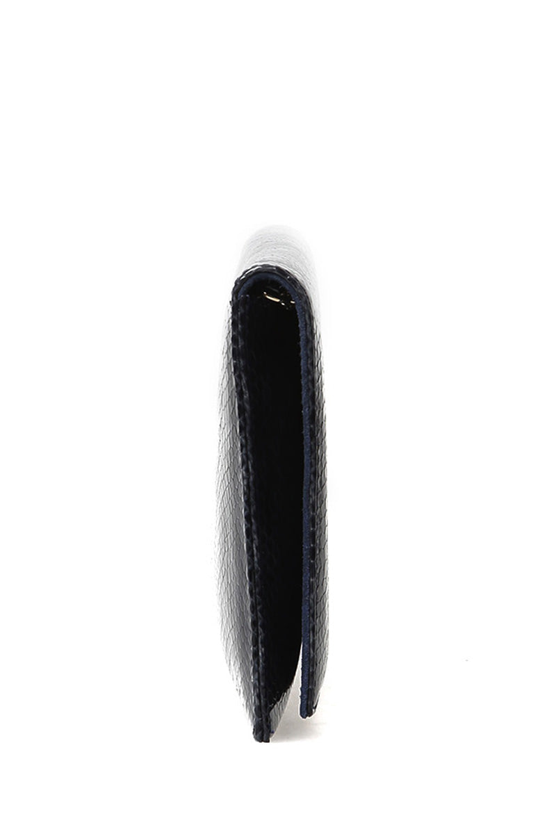 Navy Blue Patent Leather Women's Portfolio