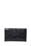 Navy Blue Patent Leather Women's Portfolio | Derimod