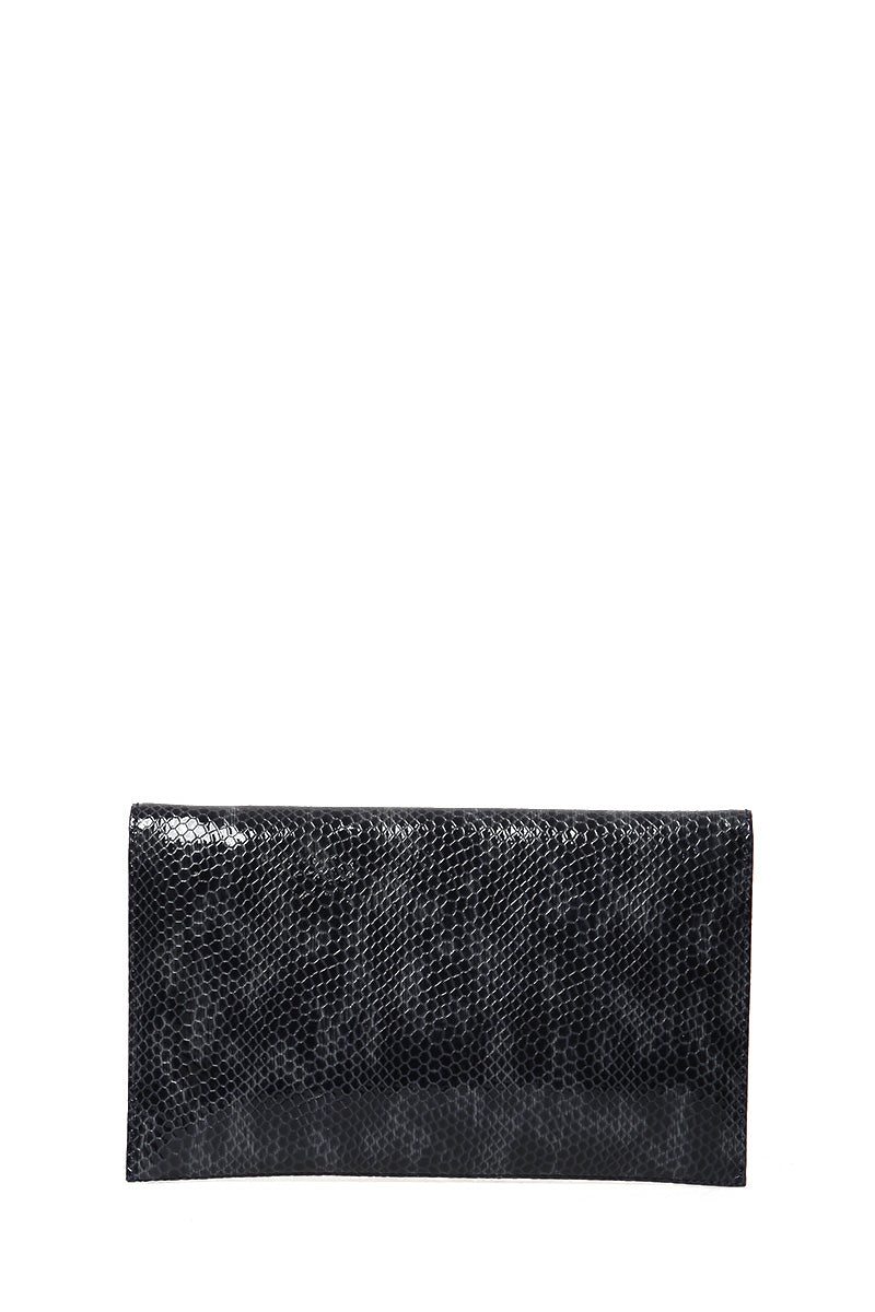 Navy Blue Patent Leather Women's Portfolio
