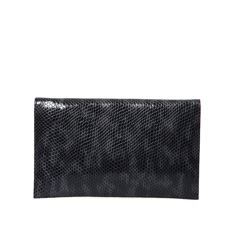 Navy Blue Patent Leather Women's Portfolio