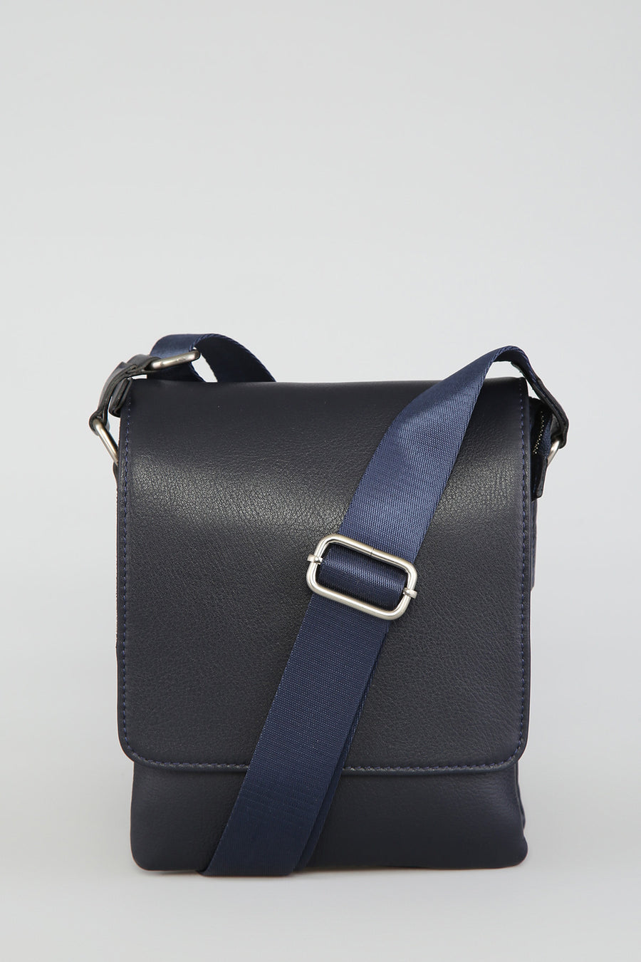 Men's Navy Blue Leather Bag