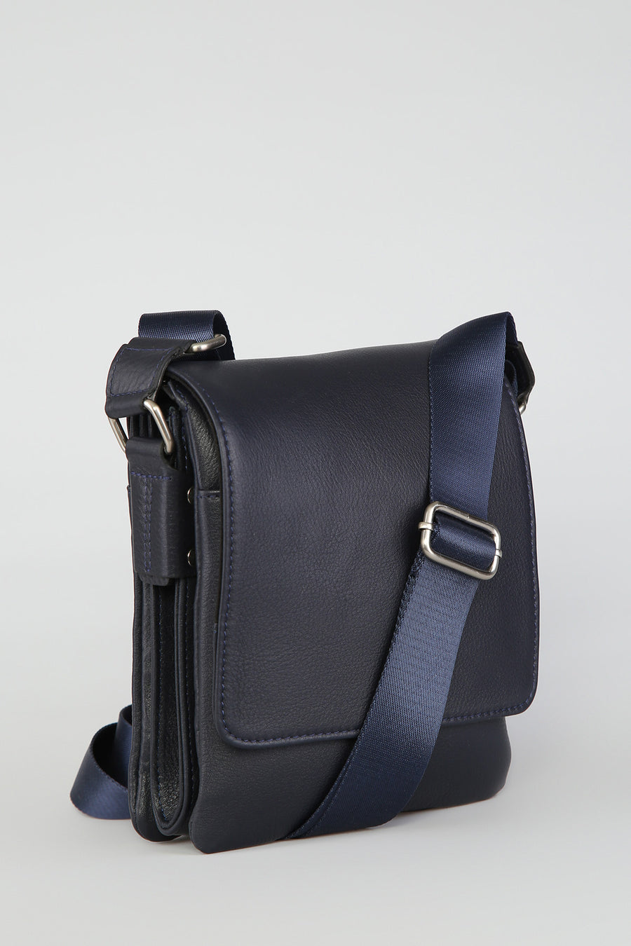 Men's Navy Blue Leather Bag