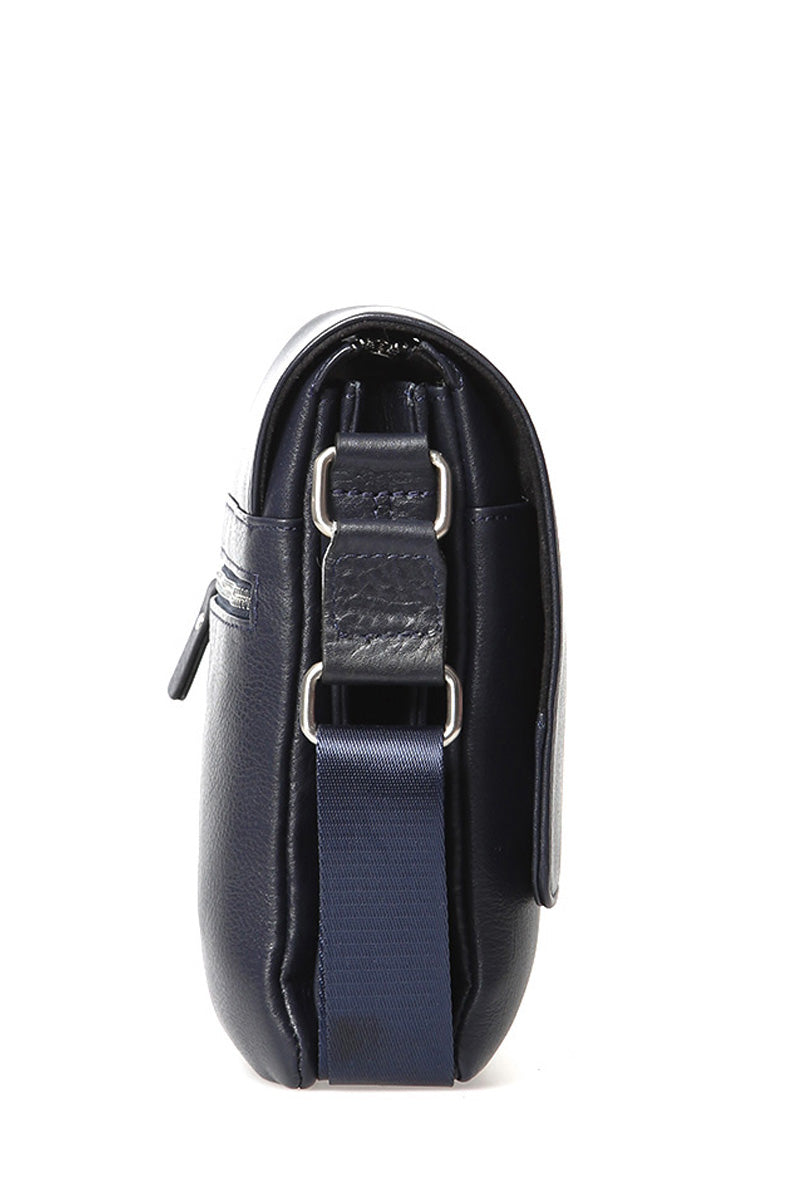 Men's Navy Blue Leather Bag