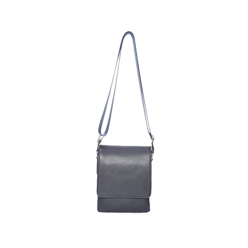 Men's Navy Blue Leather Bag