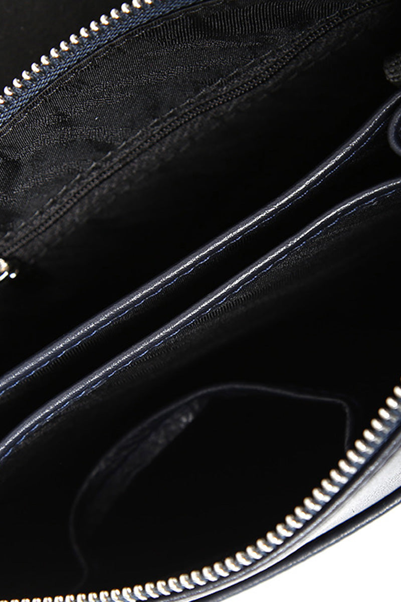 Men's Navy Blue Leather Bag