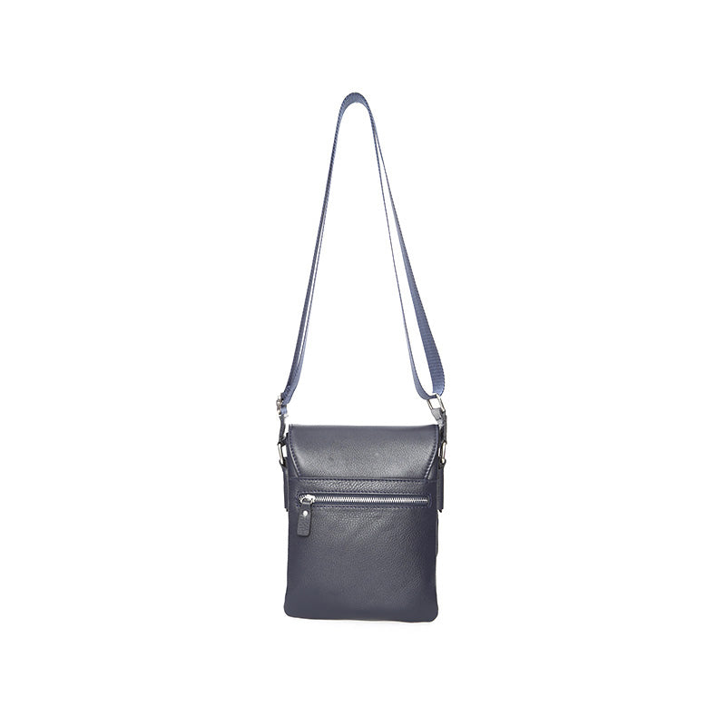 Men's Navy Blue Leather Bag