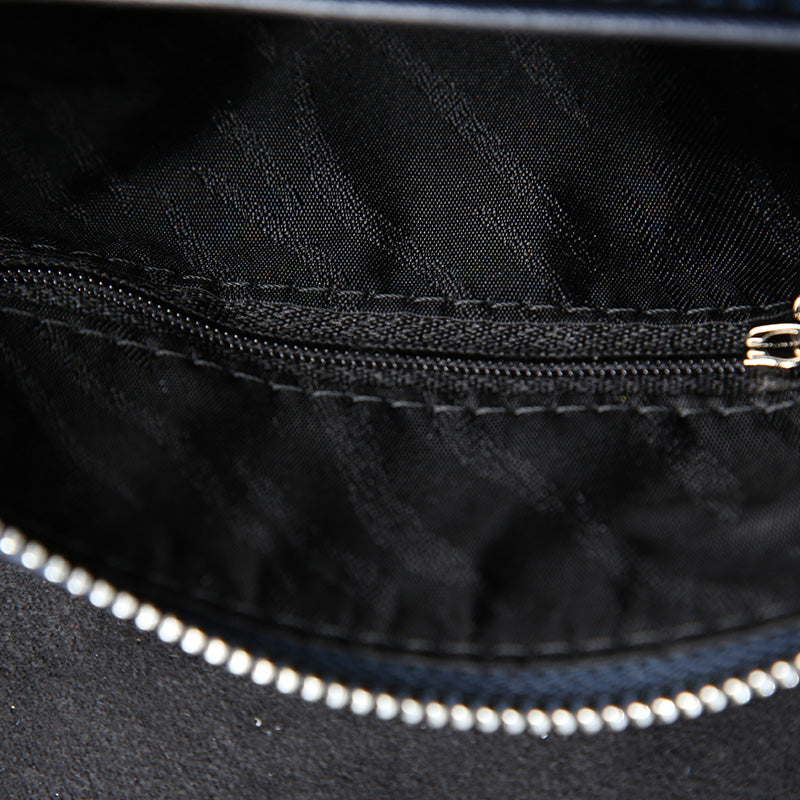 Men's Navy Blue Leather Bag