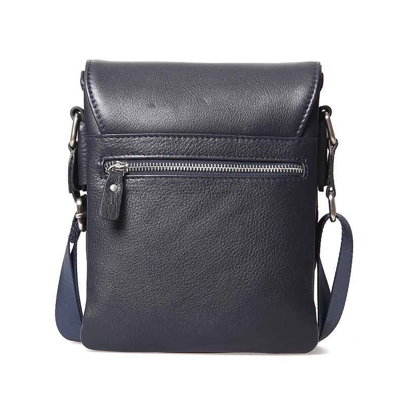 Men's Navy Blue Leather Bag