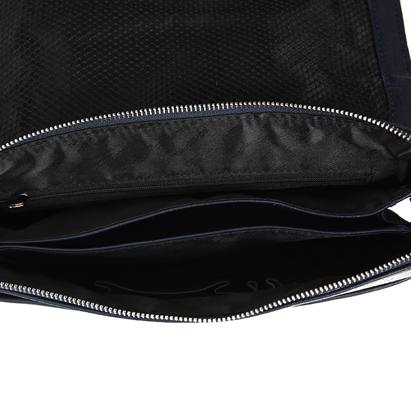 Men's Navy Blue Leather Bag