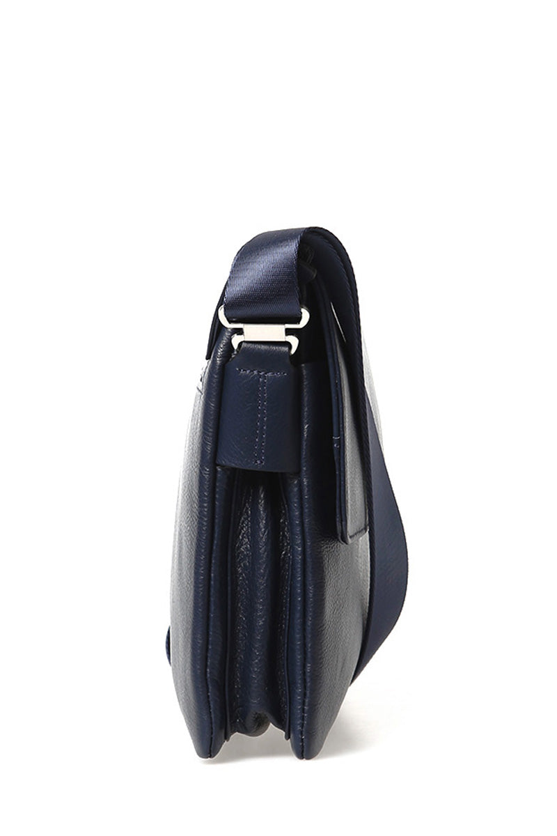 Men's Navy Blue Leather Bag