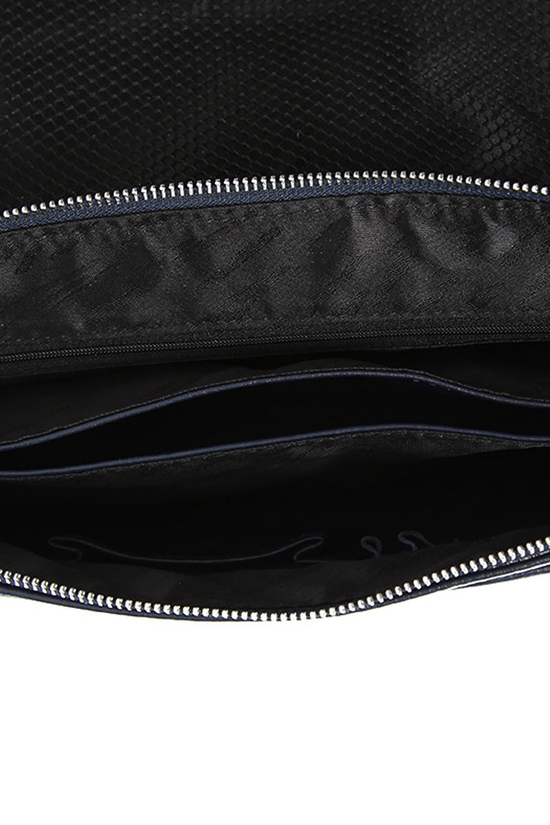 Men's Navy Blue Leather Bag
