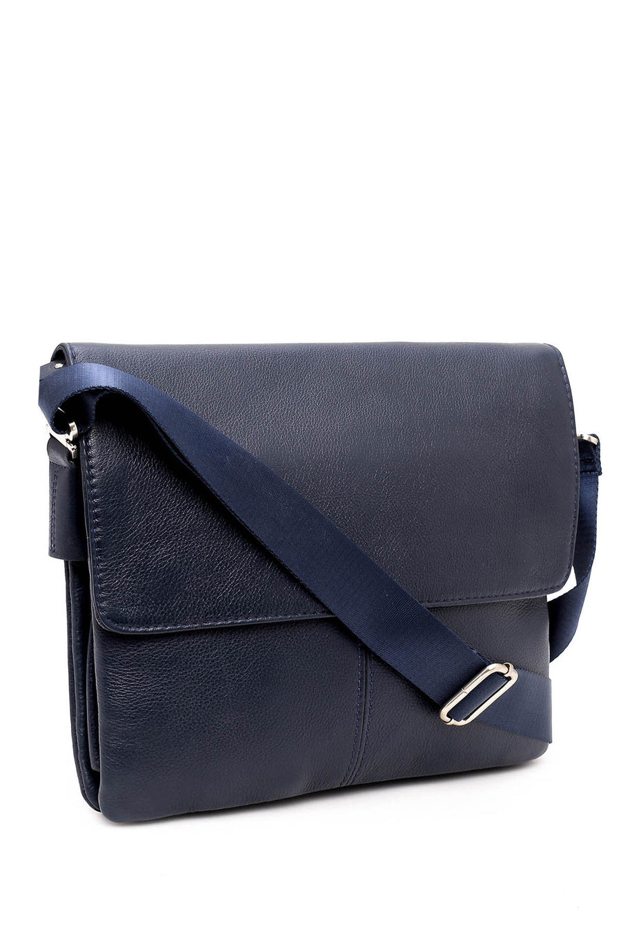 Men's Navy Blue Leather Bag