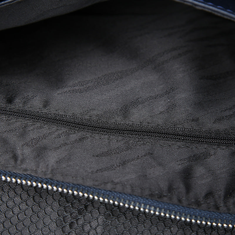 Men's Navy Blue Leather Bag