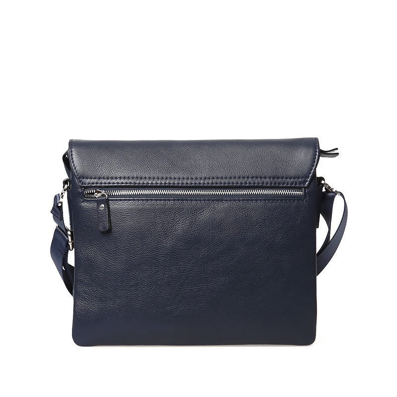 Men's Navy Blue Leather Bag
