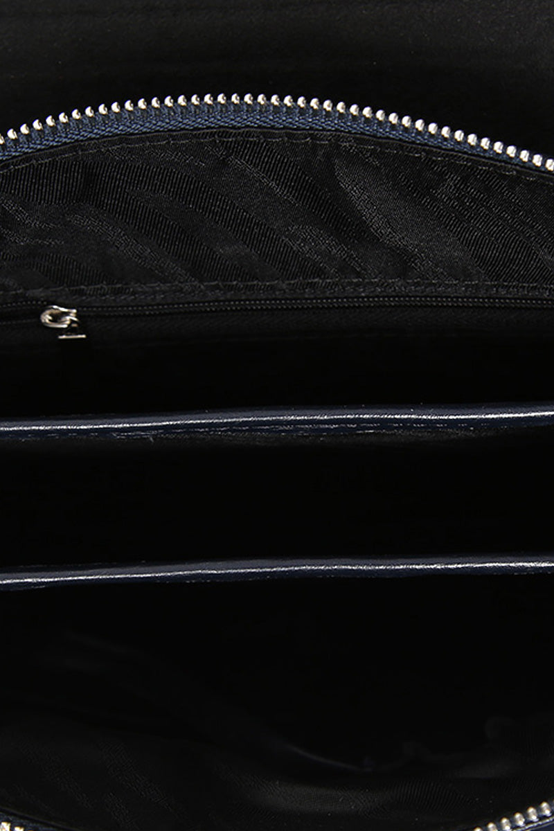 Men's Navy Blue Leather Bag