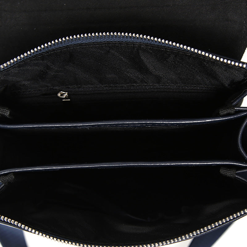 Men's Navy Blue Leather Bag