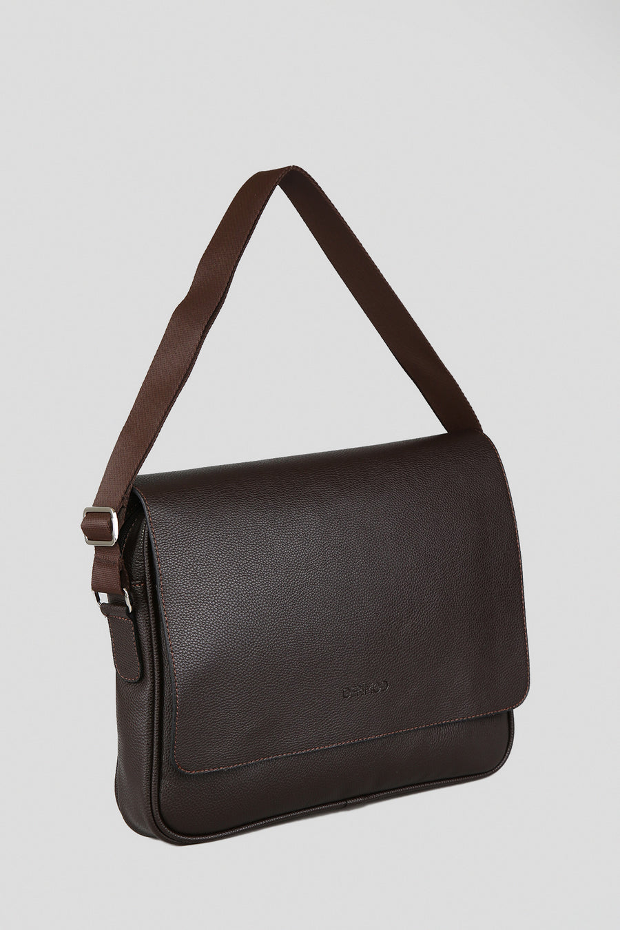 Men's Brown Synthetic Leather Bag