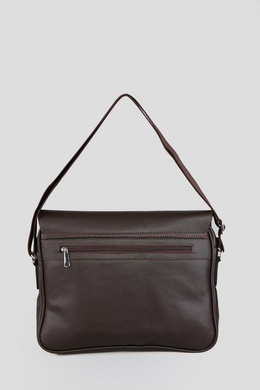 Men's Brown Synthetic Leather Bag