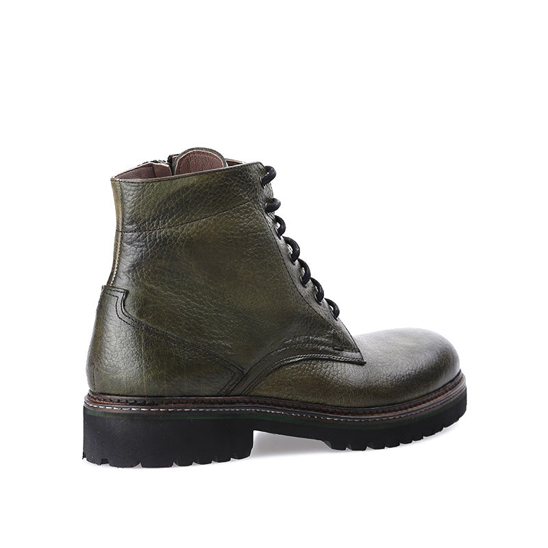 Men's Green Leather Boots