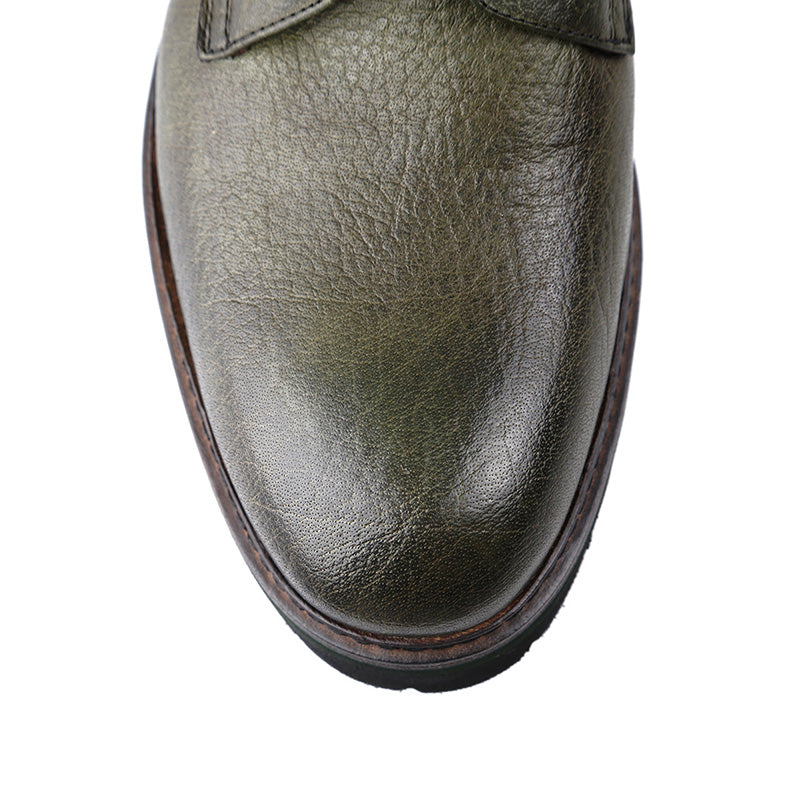Men's Green Leather Boots