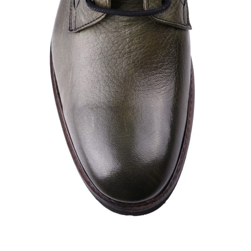 Men's Green Leather Boots