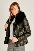 Anita Women's Leather Jacket | Derimod