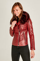 Anita Women's Leather Jacket | Derimod