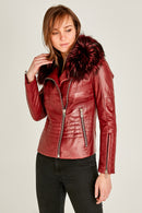 Anita Women's Leather Jacket | Derimod