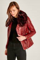 Anita Women's Leather Jacket | Derimod