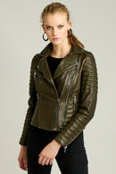 Bella Women's Leather Jacket | Derimod
