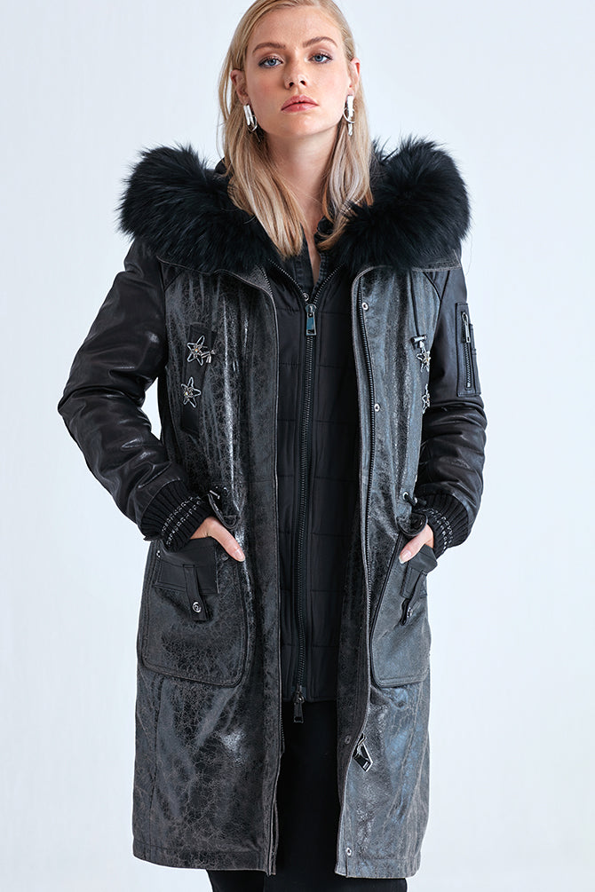 Alexia Women's Leather Jacket 17WGD5444CC | Derimod