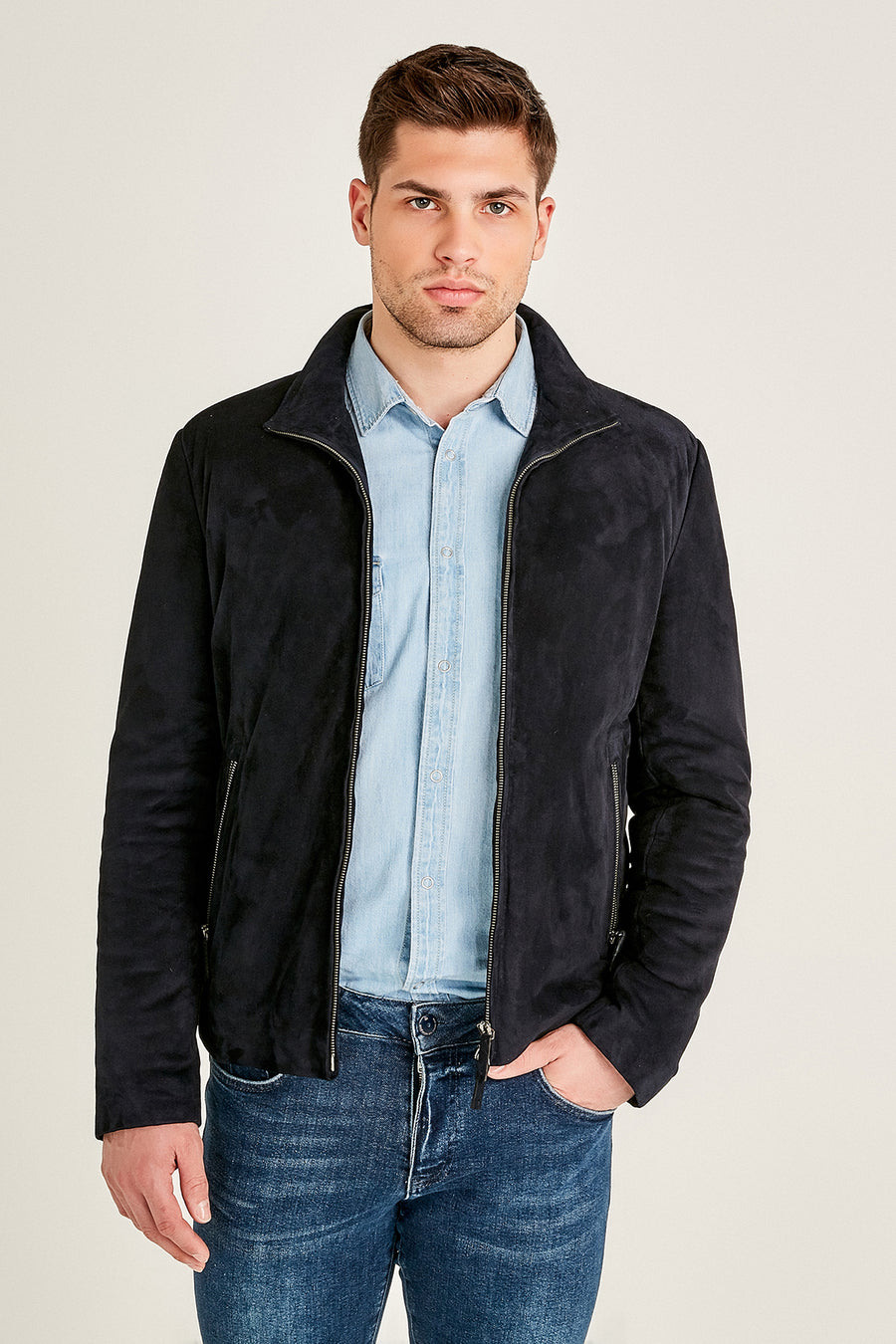 Dennis Men's Leather Jacket 17WGD6259ME | Derimod