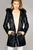 Whitney Women's Leather Jacket | Derimod