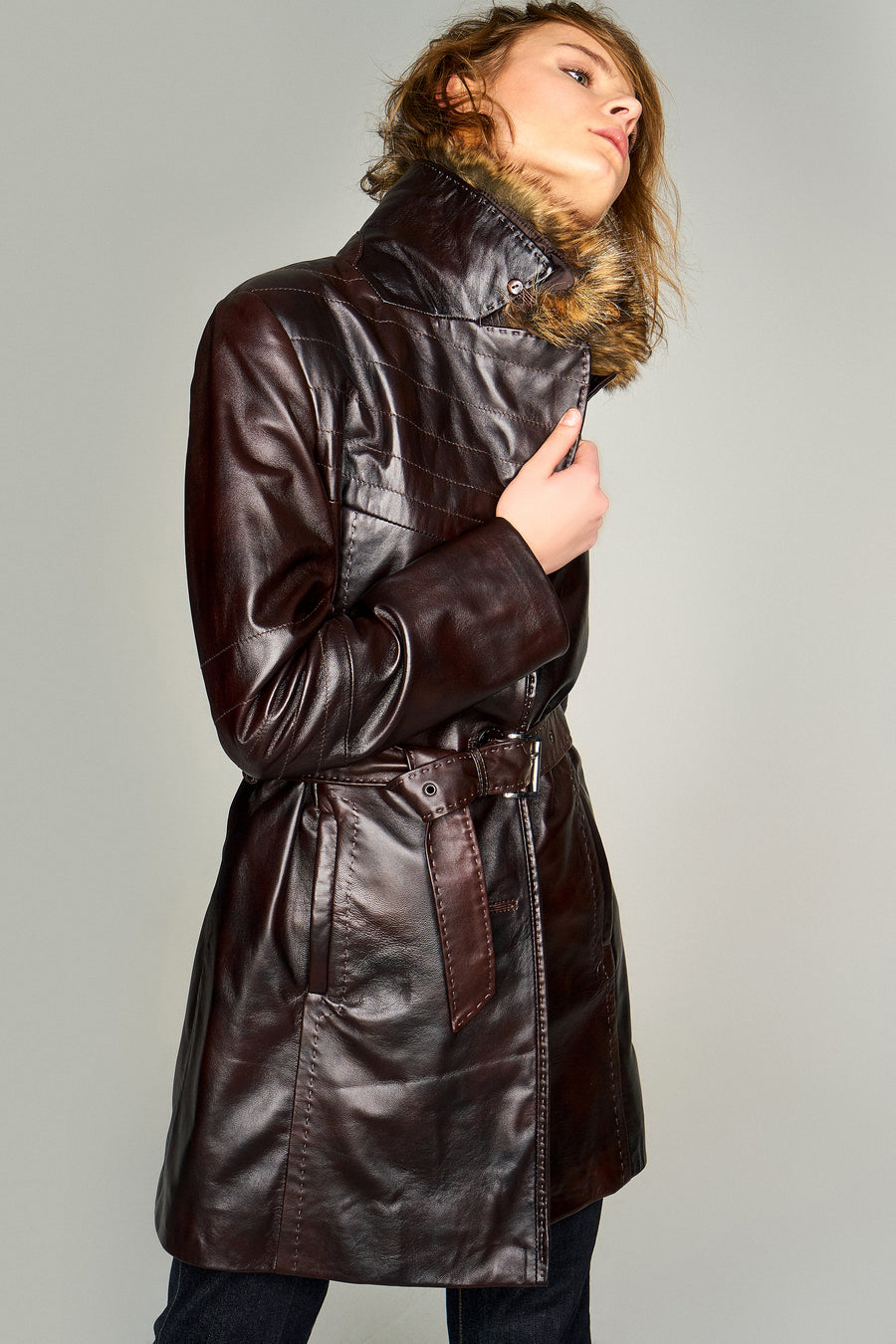 Sandra Women's Leather Jacket