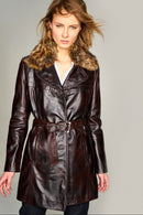Sandra Women's Leather Jacket | Derimod