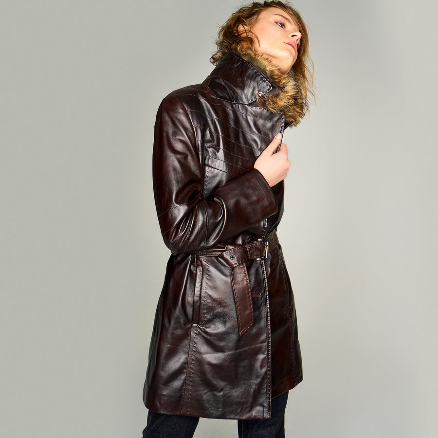 Sandra Women's Leather Jacket