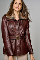 Suzy Women's Leather Jacket | Derimod